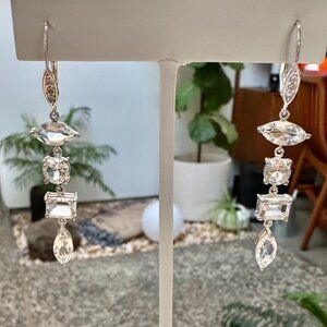 NIB Herkimer Mines "Diamond" Quartz MultiShape Drop Earrings